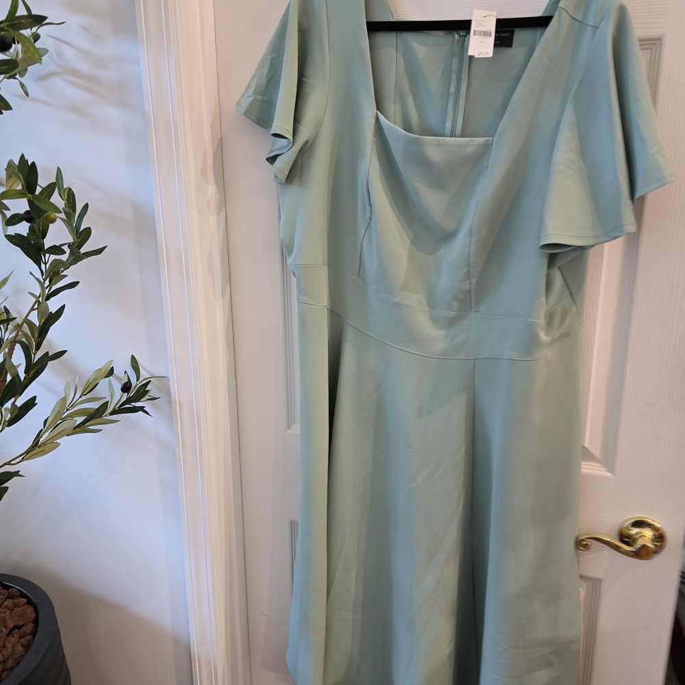 Lane Bryant Light Sage Green Midi Dress